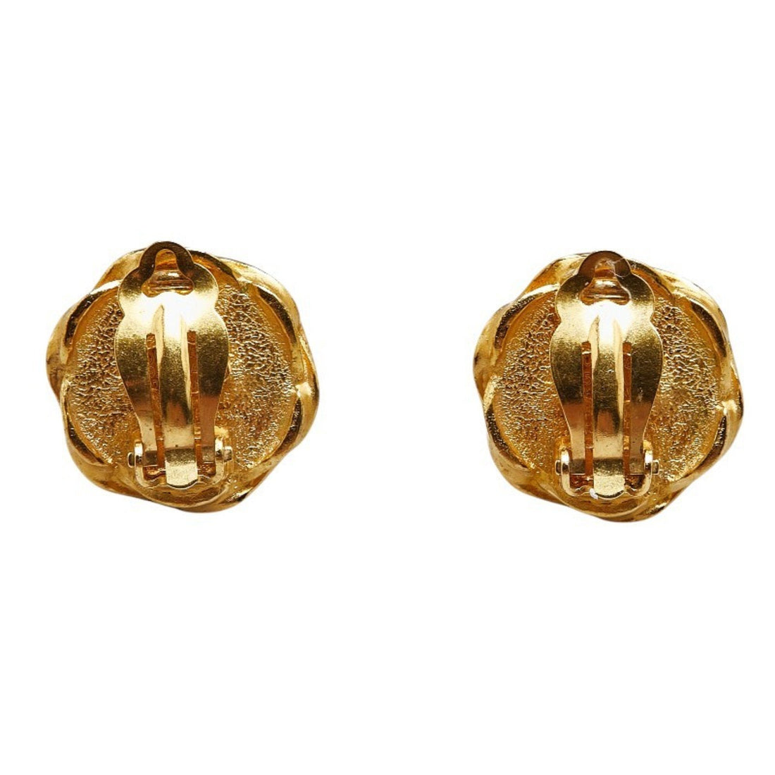 CC Logo Earrings Black Resin Studs