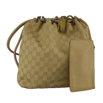 GG Canvas Drawstring Bag Beige