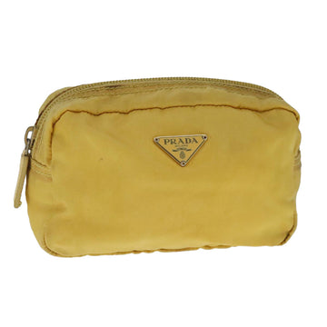 Prada Tessuto Nylon Cosmetic Case Yellow