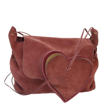 Suede Heart Bag Model Shoulder Bag