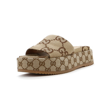 Women's Angelina Platform Slide Sandals GG Canvas