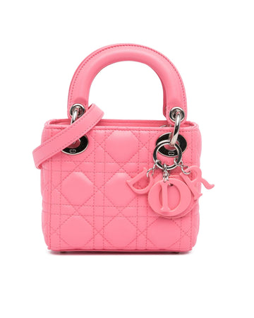 Lady Dior Mini Bag Pink Quilted Leather