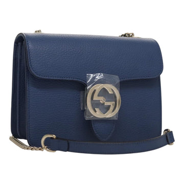 Leather Interlocking Shoulder Bag from Italy