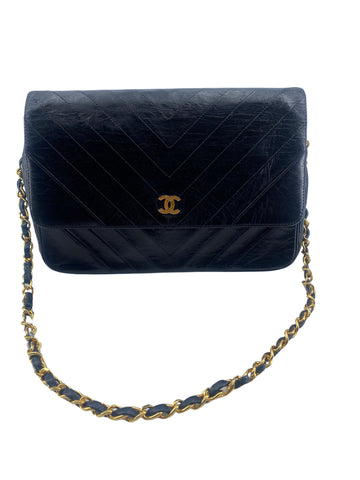 Iconic V-Stitch Leather Classic Flap Bag