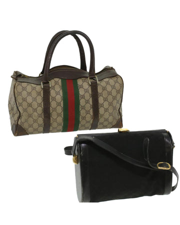 Iconic Canvas Print Boston Bag with Spacious Interior