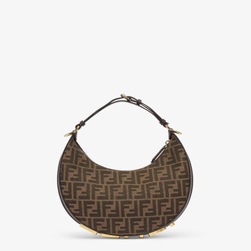 Fendigraphy Small Brown FF fabric bag