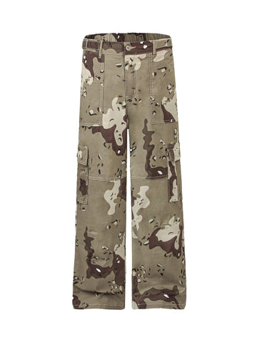 Makersluxe Multi-pocket Cargo Camouflage Pants