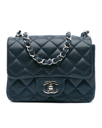 Mini Square Classic Lambskin Single Flap Crossbody Bag