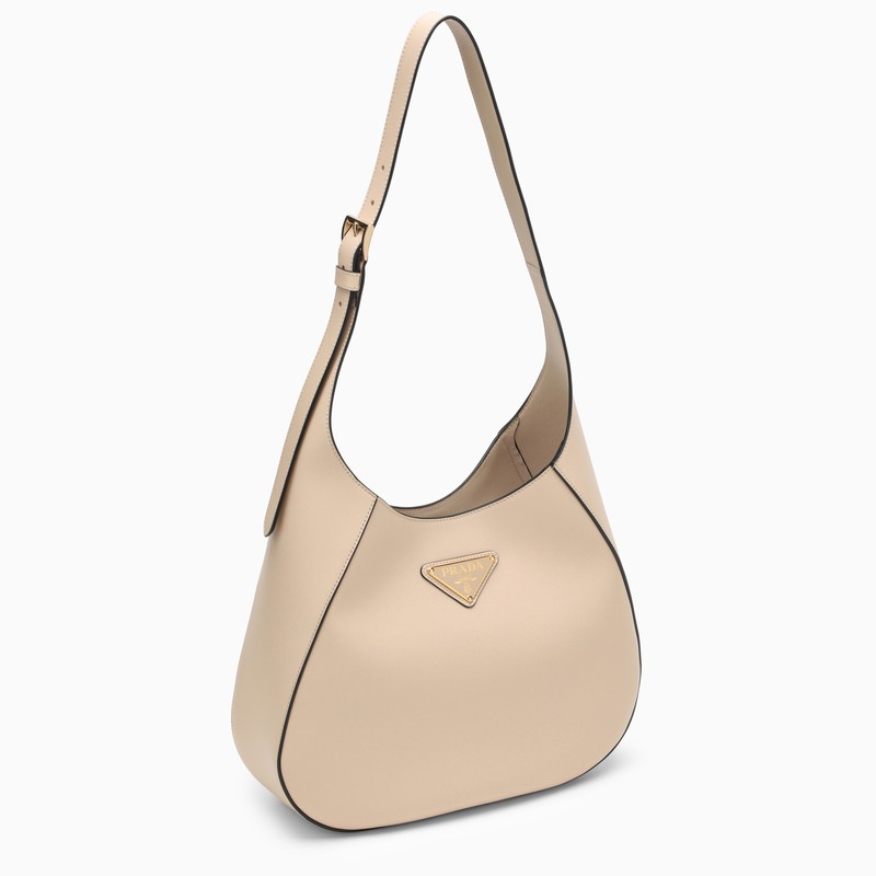 Prada Travertine-Coloured Leather Shoulder Bag Women