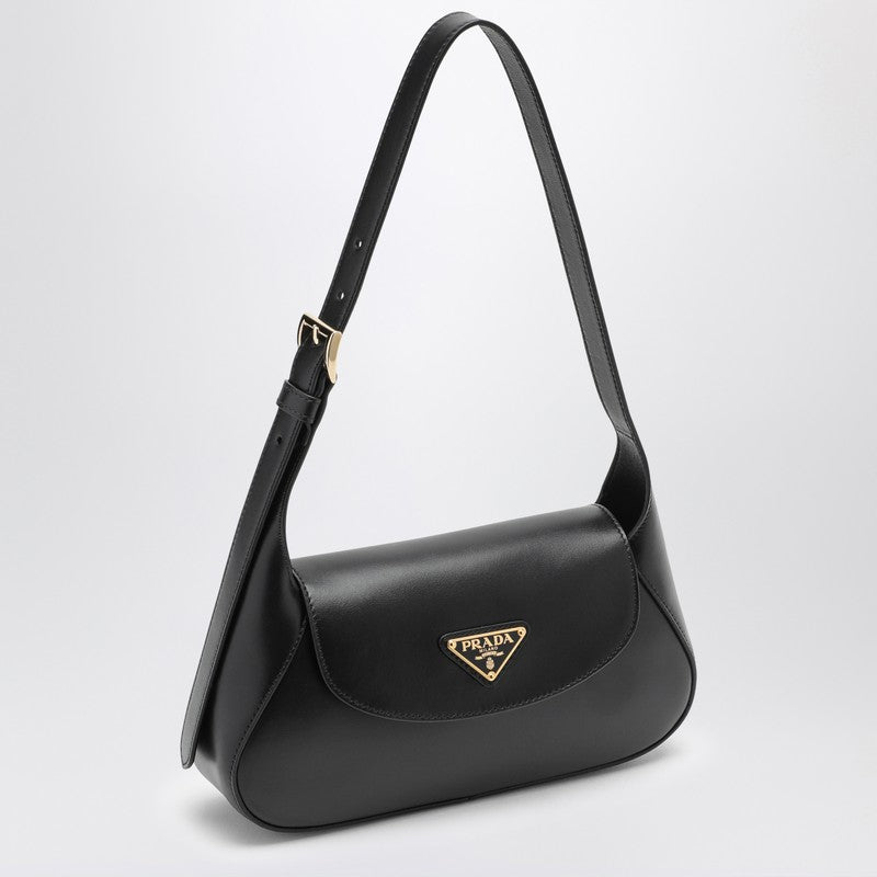 Prada Small Black Leather Shoulder Bag Women
