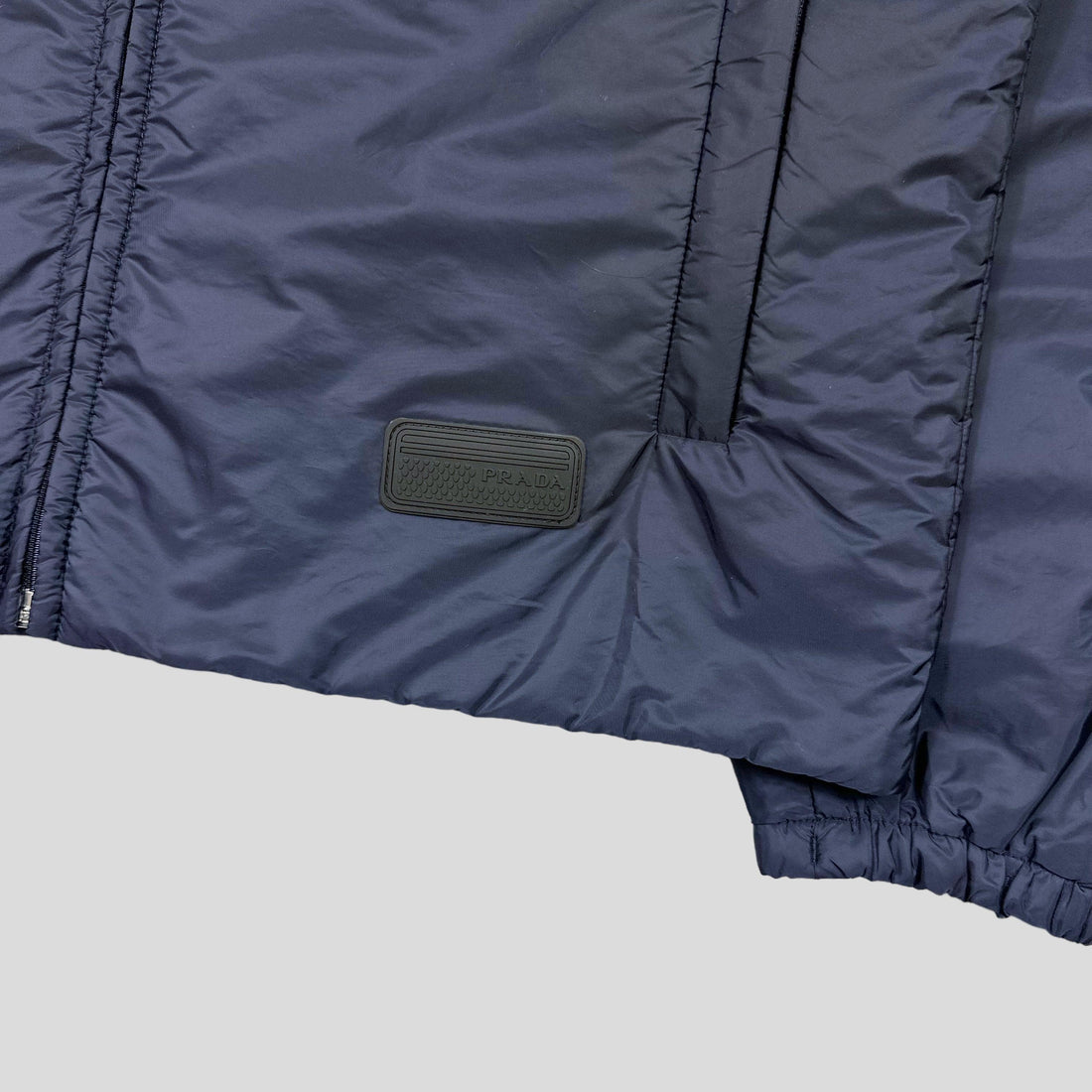 Prada Milano 2021 Rubber Logo Reversible Nylon Padded Jacket - IT50