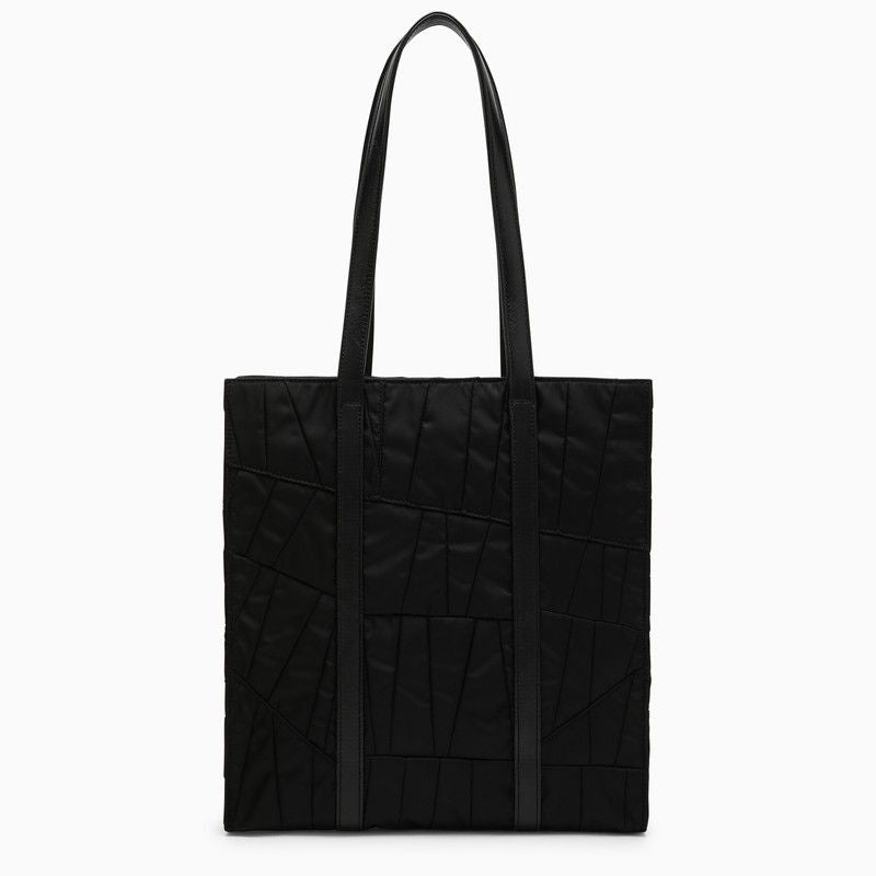 PRADA Medium Re-Nylon Shopping Handbag with Embroidered Details
