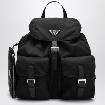 PRADA Recyclable Mini Nylon and Leather Backpack with Pouch