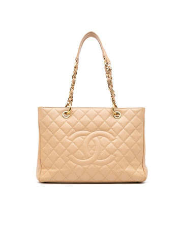 Quilted Leather Grand Shopping Tote with Chain Straps