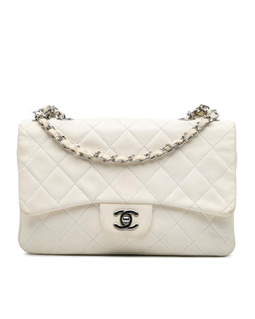 Medium Quilted Lambskin Accordion Flap Bag with Chain Strap and Turn Lock Closure