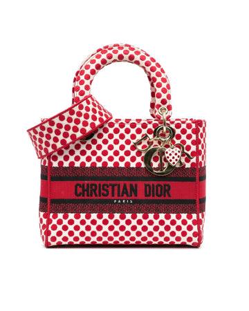 Medium Canvas Dots Lady D-Lite with Detachable Strap