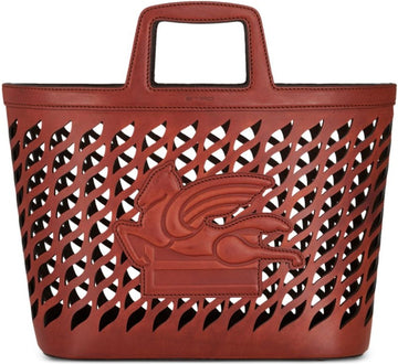 PERFORATED LEATHER SHOPPING BAG