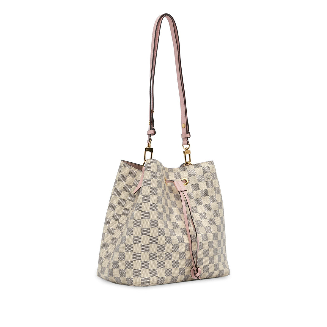 White Louis Vuitton Damier Azur Neonoe Bucket Bag