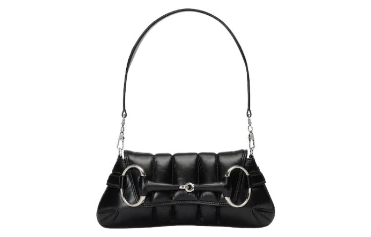 MLB Gucci Horsebit Chain Small Shoulder Bag 'Black' 764339-AACU1-1000