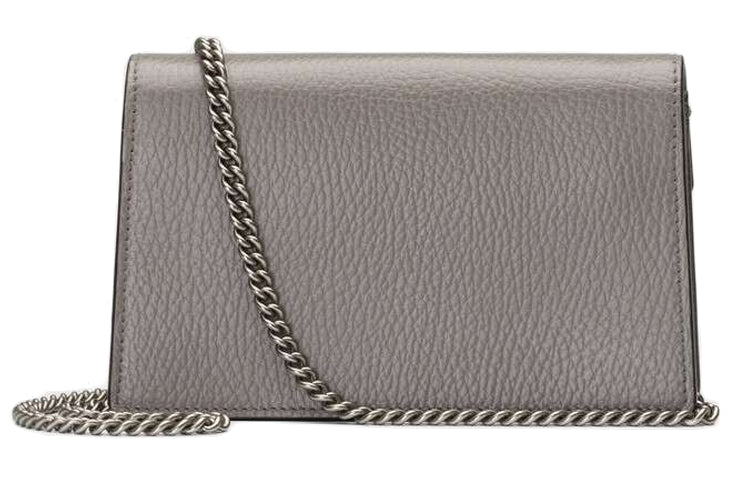 MLB Gucci Dionysus Tiger Head Leather Chain Shoulder Messenger Bag Mini Gray Classic 476432-CAOGN-1293