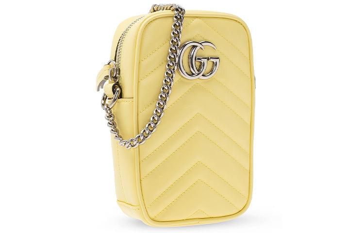 MLB Gucci GG Marmont Shoulder Bag Yellow 598597-DTDCP-7412