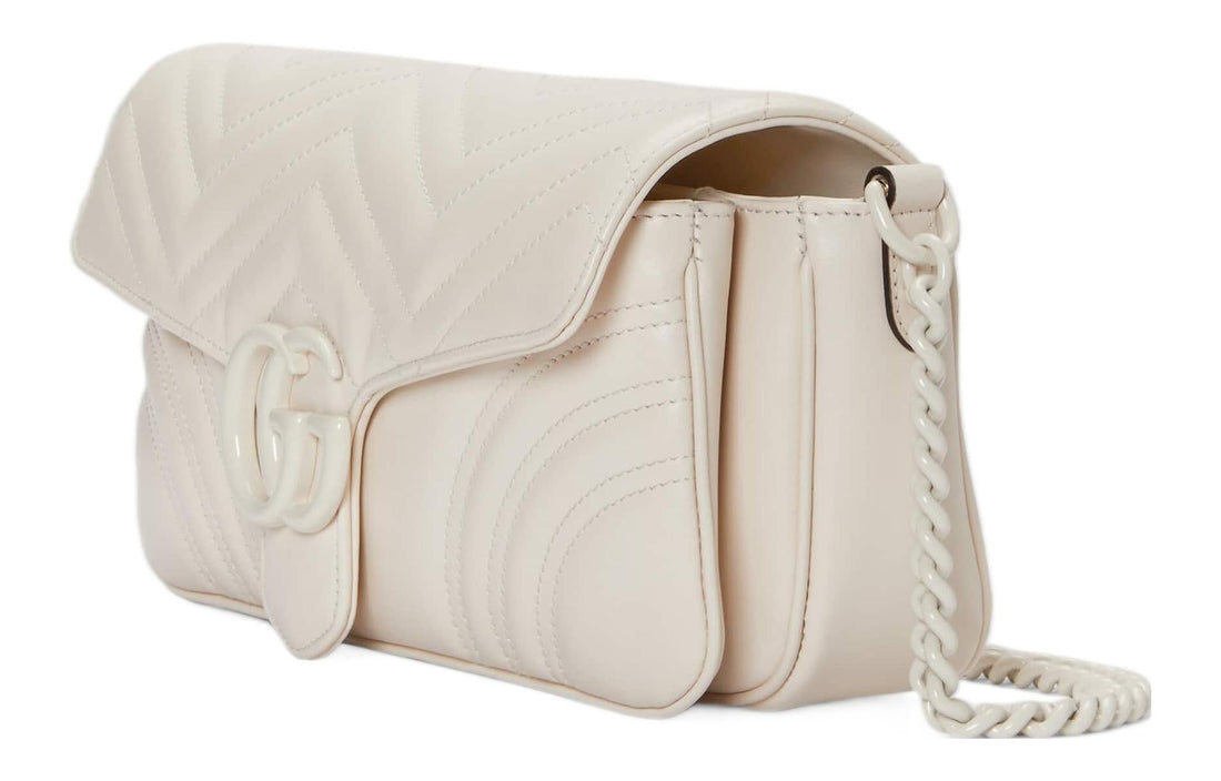 MLB Gucci GG Marmont Matelasse Shoulder Bag 'White' 734814-DAAAI-9022