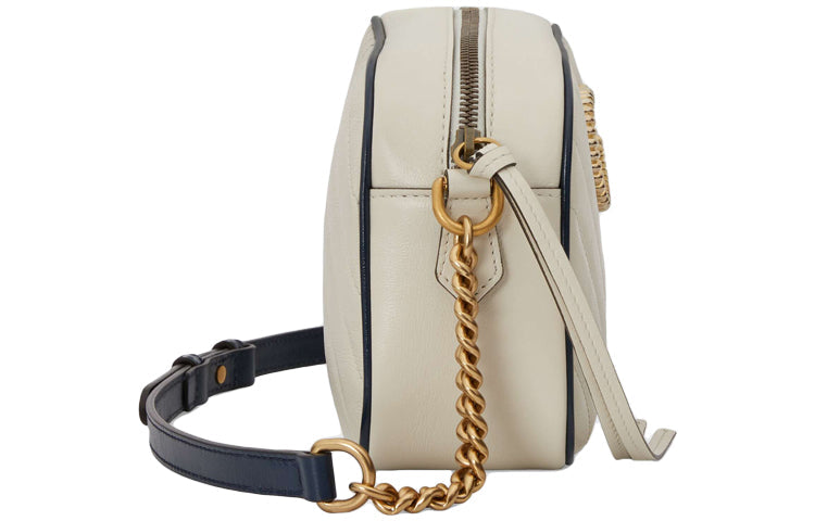 MLB Gucci GG Marmont Series Single-Shoulder Bag Small-Size White 447632-0OLFX-9085