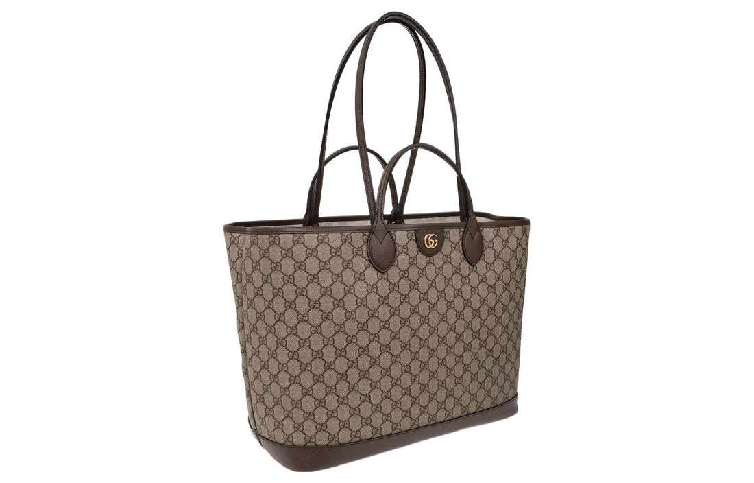 MLB Gucci Ophidia Large Tote Bag 'Beige Ebony' 739729-K9GSG-8358