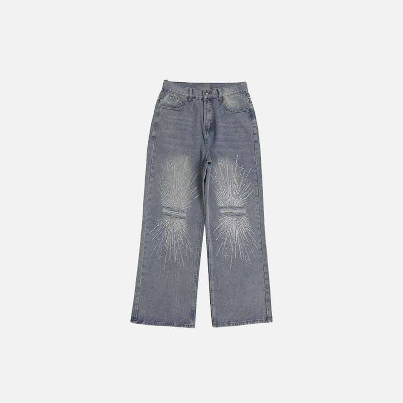 Knee Ripped Loose Jeans