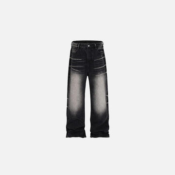 Washed Black Loose Jeans