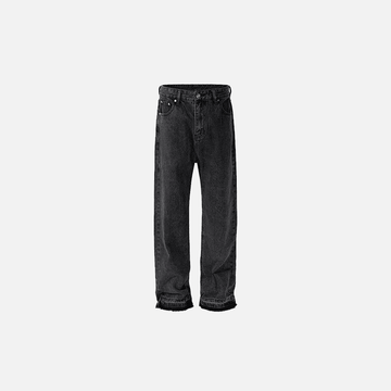 Contrast Stitching Straight Jeans