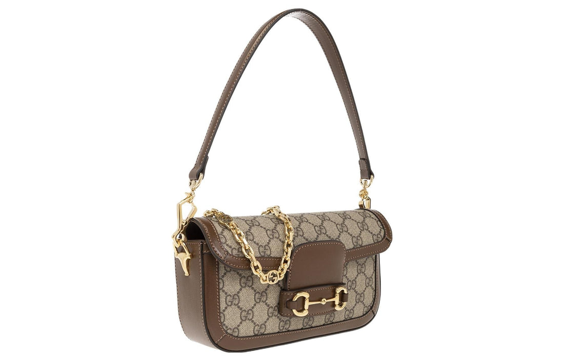 MLB Gucci Horsebit 1955 Shoulder Bag 'Beige Ebony' 735178-92TCG-8563