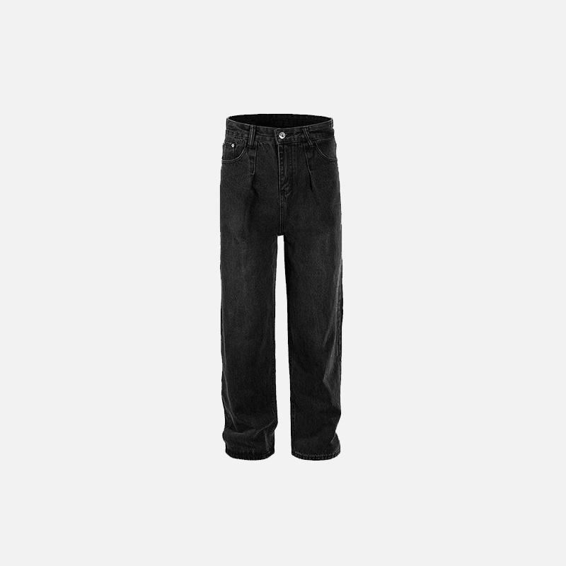 Vintage Washed Loose Jeans