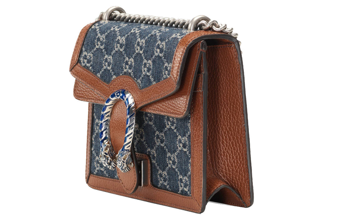 MLB Gucci Dionysus Single Shoulder Bag Mini Blue/Brown 421970-2KQFN-4483