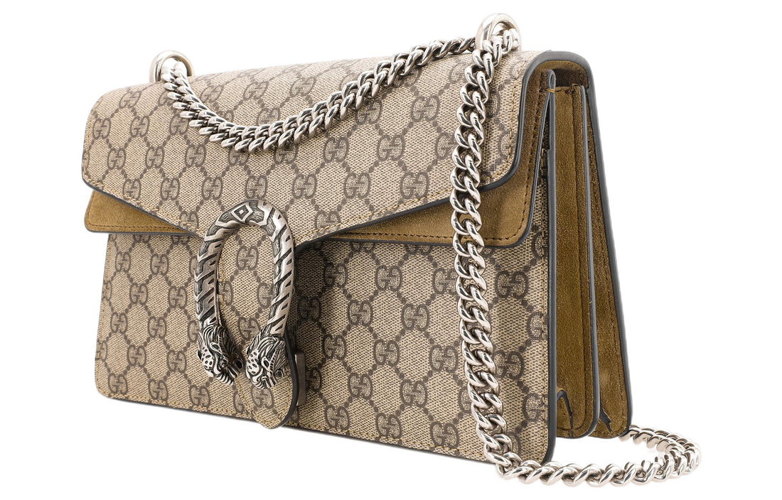 MLB Gucci [Dionysus] Small GG Shoulder Bag Beige/Ebony 400249-KHNRN-8642