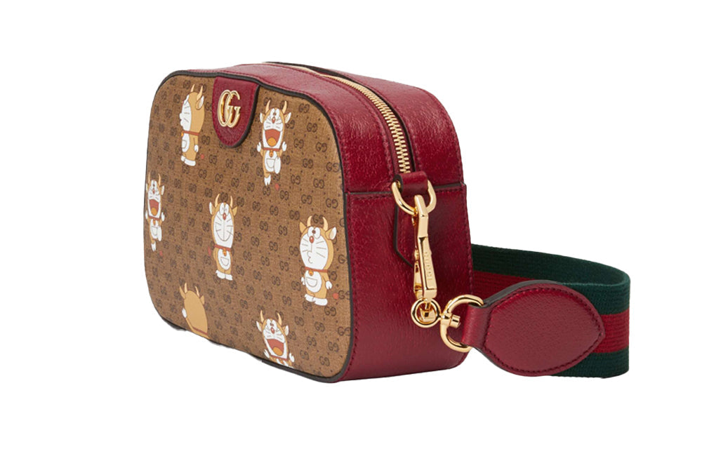 MLB Gucci x Doraemon Small Shoulder Bag 'Ebony Beige' 574886-2TTBG-9796