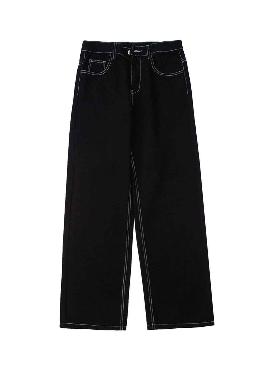 Makersluxe Solid Color Casual Jeans -1224