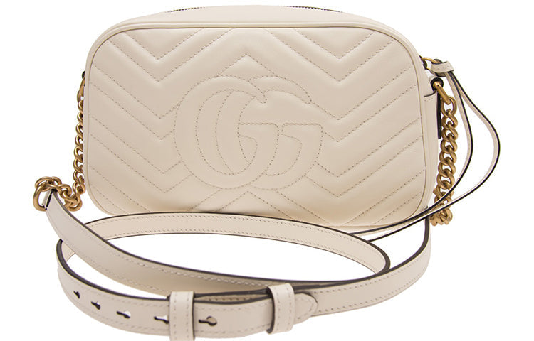 MLB Gucci GG Marmont Small Shoulder Bag 'White' 447632-DTD1T-9022