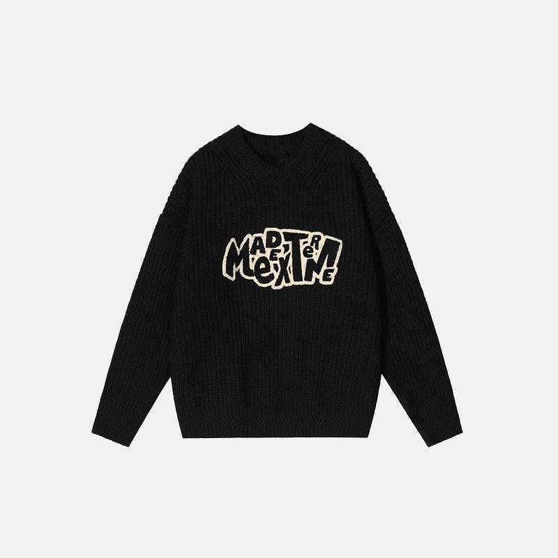 Vintage Embroidered Knitted Sweater