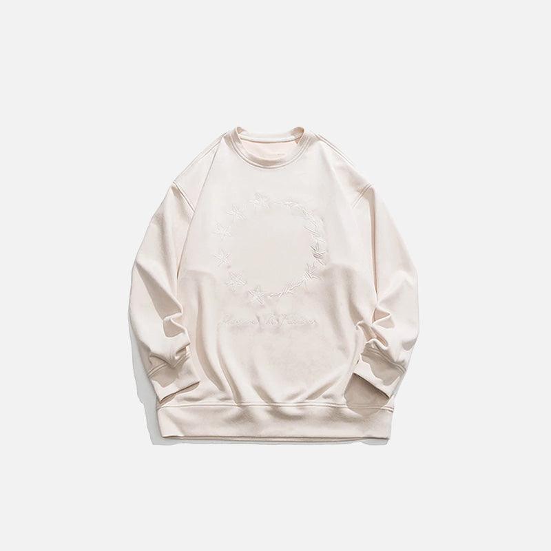 Star Ring Embroidered Sweatshirt