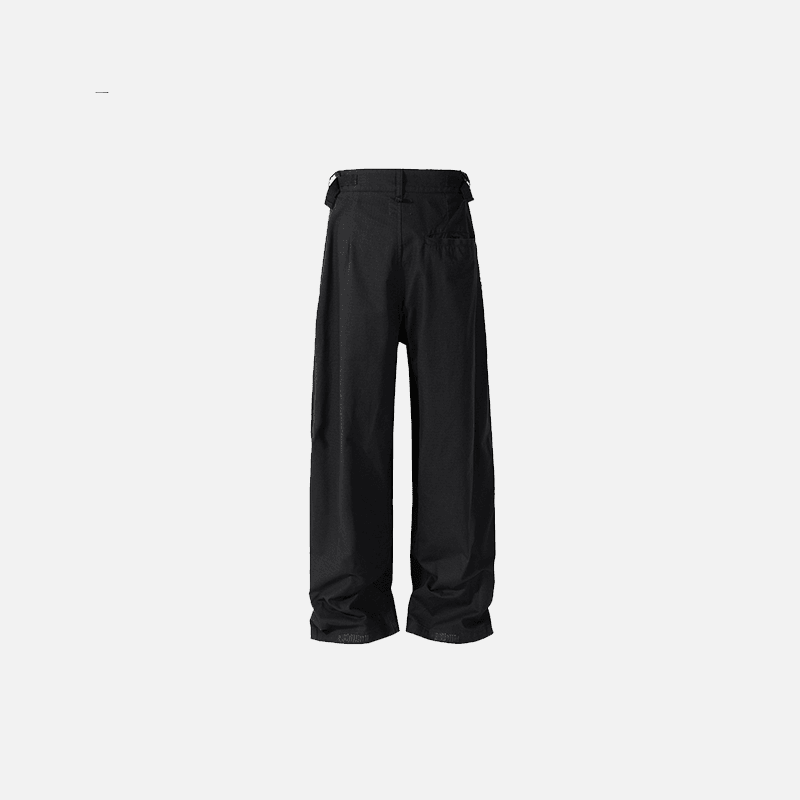 Baggy Black Straight Pants