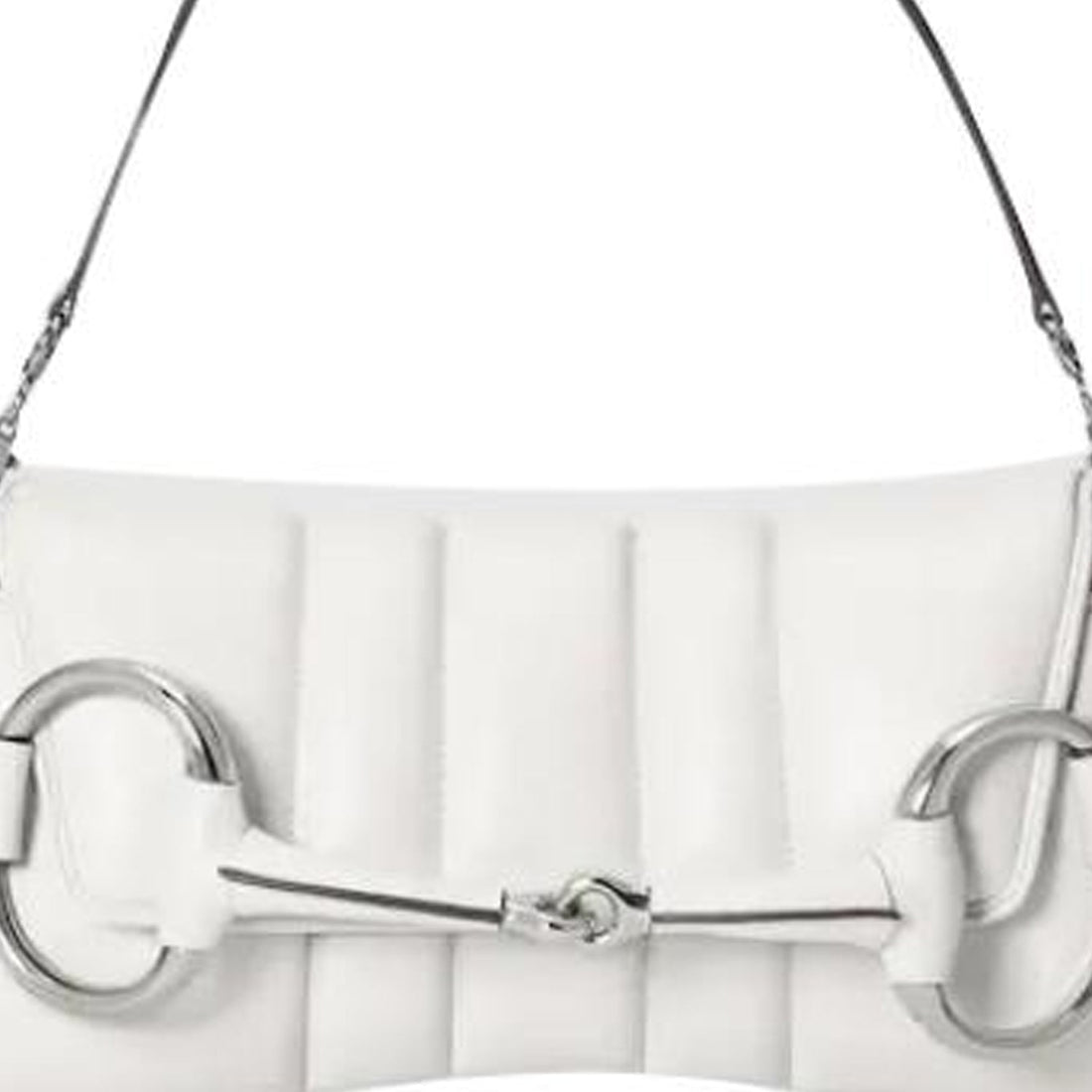 MLB Gucci Horsebit Chain Medium Shoulder Bag 'White' 764255-AACU1-9014