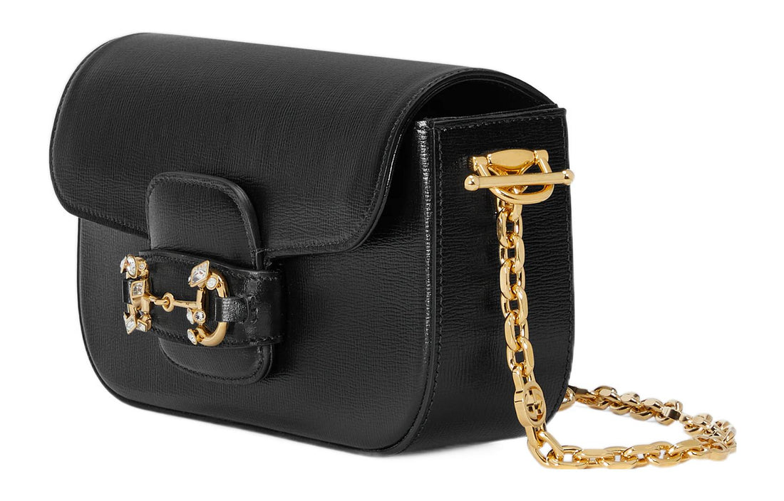 MLB Gucci Horsebit 1955 Small Shoulder Bag 'Black' 735178-AACPL-1081