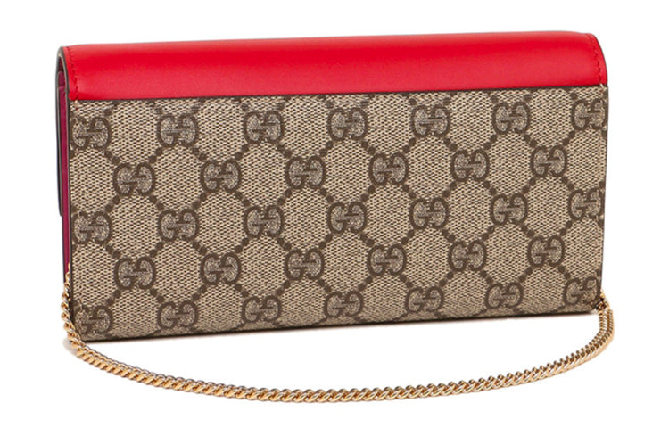 MLB Gucci Padlock Long Single Shoulder Bag Red 453506-KLQIG-9784