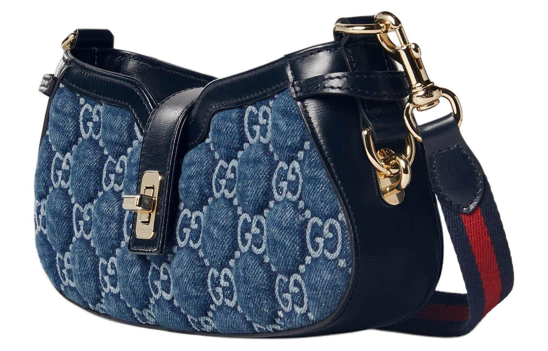 MLB Gucci Moon Side GG Print Mini Shoulder Bag 'Denim Blue' 786015-FADGO-4141