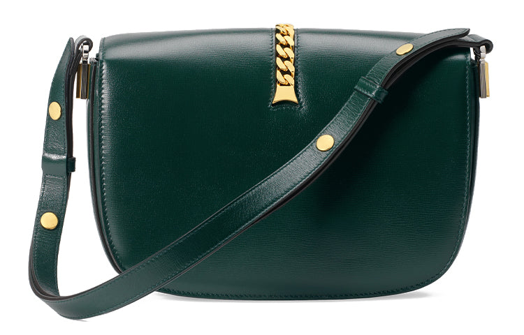 MLB Gucci Sylvie 1969 Series Single-Shoulder Bag Small-Size Green 601067-1DB0X-3020