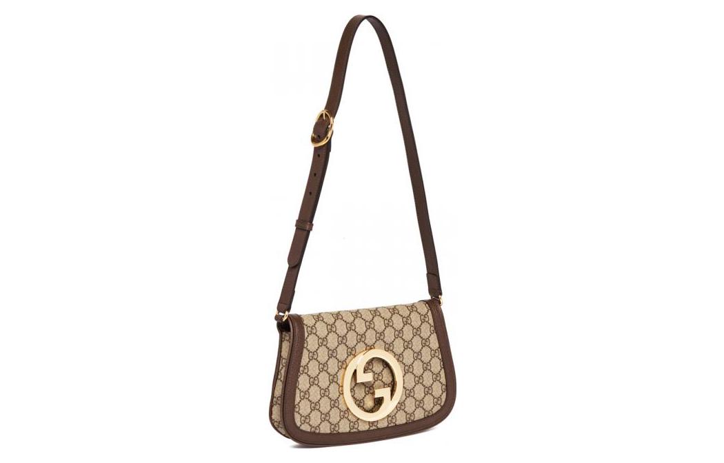 MLB Gucci Blondie Shoulder Bag 'Beige Ebony Supreme' 699268-K9GSG-8358