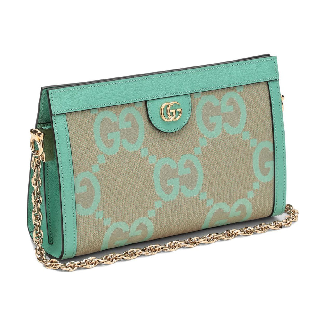MLB Gucci Ophidia Jumbo GG Small Shoulder Bag 'Beige Green Mint' 503877-UKMBG-9549