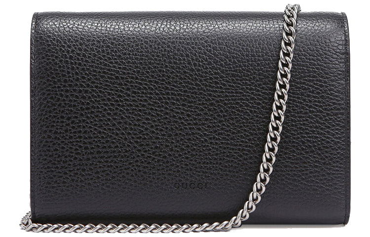 MLB Gucci Dionysus Tiger Head Leather Chain Shoulder Messenger Bag Mini Black 401231-CAOGN-8176