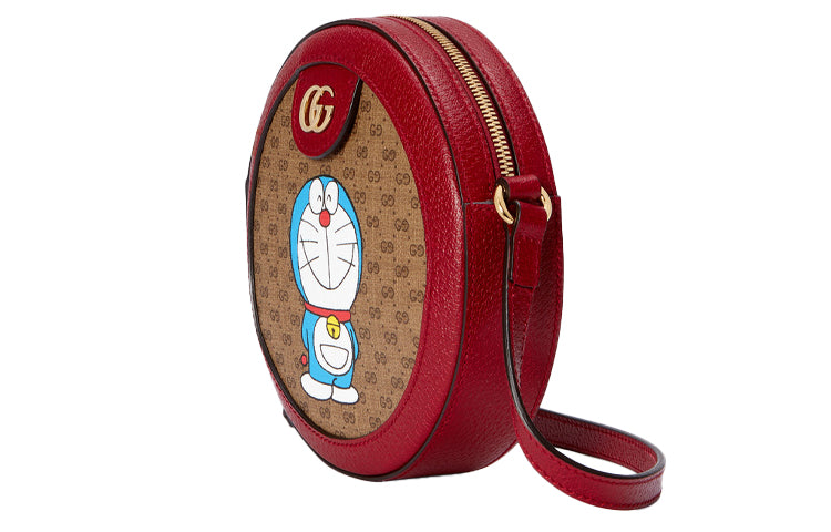 MLB Gucci x Doraemon Shoulder Bag 'Beige Brown' 625216-2T8AG-8580